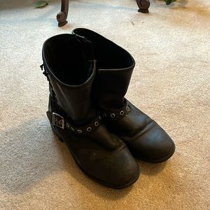 Harley Davidson leather moto boots